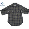 POST OVERALLS 2214 E-Z CRUZ PLAID FLANNEL SHIRT navy x olive画像