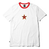 OBEY PREMIUM CONTRAST TEE "OBEY STAR FACE" (WHITE/RED)画像