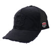 YOSHINORI KOTAKE DESIGN PUNCHING 3LOGO JACQUARD CAMO MESH CAP BLACK画像