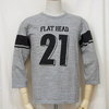 THE FLAT HEAD FOOT BALL THREE-QUARTER SLEEVES T-SHIRT TKTF SERIES F-TKTF-001画像