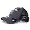 NEW ERA OAKLAND RAIDERS 9TWENTY RUGGED TEAM TRUCKER MESH CAP BLACK FF2773260画像