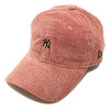 NEW ERA 9THIRTY クロスストラップ コーデュロイ ニューヨーク・ヤンキース ピンク × ブラック 11781532画像
