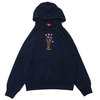 Supreme 18FW Flowers Hooded Sweatshirt NAVY画像