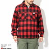 BEN DAVIS Check Half Zip L/S Shirt G-8780012画像