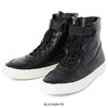 CHORD NUMBER EIGHT LEATHER ZIP SNEAKER BLACK/WHITE N8M1K1-AC11画像