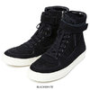CHORD NUMBER EIGHT SUEDE ZIP SNEKAER BLACK/WHITE N8M1K1-AC12画像