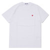 PLAY COMME des GARCONS MENS SMALL RED HEART TEE WHITE画像