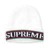 Supreme 18FW Cuff Logo Beanie WHITE画像