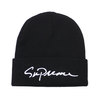 Supreme 18FW Classic Script Beanie BLACK画像