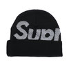 Supreme 18FW Reflective Big Logo Beanie BLACK画像