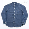 BARNS バンド カラー デニムシャツ BR-6457画像