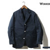 Workers Blazer, Navy Peruvian Pima Cotton Chino,画像