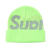 Supreme 18FW Reflective Big Logo Beanie BRIGHT GREEN画像