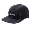 Supreme 18FW Reflective Text Camp Cap BLACK ブ画像