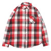 mnml 18FW VINTAGE FLANNEL SHIRT BLACK RED WHITE画像