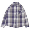 mnml 18FW VINTAGE FLANNEL SHIRT NAVY NATURAL画像