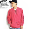LEFLAH UNEVEN DYEING CREWNECK SWEAT -RED-画像