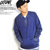 LEFLAH UNEVEN DYEING CREWNECK SWEAT -NAVY-画像