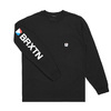 Brixton STOWELL L/S STANDARD POCKET TEE (BLACK) 06934画像