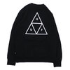 HUF ESSENTIALS TT CREW BLACK画像