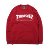 THRASHER MAG LOGO CREW SWEAT BURGUNDY/WHT TH8401画像