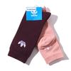adidas Originals THIN TREFOIL CREW SOCKS MAROON/WHITE/DUST PINK DV1730画像