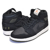 NIKE AIR JORDAN 1 MID black/olive canvas-sail-cone BQ6579-001画像