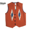 Ortega's REGULAR FRONT WOVEN VEST/terracotta/size 40画像
