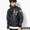 AVIREX HOODED LEATHER JACKET FROGMAN 6191050画像
