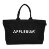 APPLEBUM Logo Canvas Zip Tote Bag BLACK画像