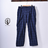 CORONA UTILITY SLACKS COOL MAX NAVY CHECK CP088NC画像
