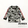 AVIREX KIDS CAMO LINED T-SHIRT AVI002 421019108画像