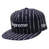 Supreme 19SS Text Stripe New Era NAVY画像