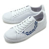 FRED PERRY B721 PRINTED LAUREL LEATHER WHITE/MID BLUE B4231-200画像