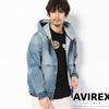 AVIREX TYPE BLUE JOG DENIM HOODIE 6193332画像