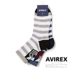 AVIREX NAVAL BORDER SOCKS 2PAC 6199063画像