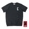 CHROME FELT SUPER HEAVY WEIGHT RIB SHORT TEE BLACK/WHITE JP086BKWT画像