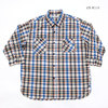 Sugar Cane Light SEERSUCKER MADRAS CHECK 3/4 SLEEVE WORK SHIRT SC38172画像
