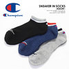 Champion SNEAKER IN 3P SOCKS -ASSORT- C1-0786T画像