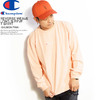 Champion REVERSE WEAVE LONG SLEEVE T-SHIRT -SALMON PINK- C3-P407画像