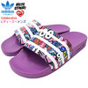 adidas Originals × Hattie Stewart WOMENS ADILETTE Core Black/Running White/Active Red CG6468画像