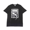 PUMA GRAPHIC BOX BRUSH TEE COTTON BLACK 579097-01画像