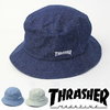 THRASHER MAG LOGO DENIM BUCKET HAT 18TH-H06画像