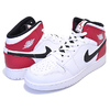 NIKE AIR JORDAN 1 MID(GS) white/black-gym red 554725-116画像