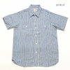 SUGAR CANE INDIGO HICKORY S/S WORK SHIRT SC38154画像