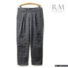 RICCARDO METHA 2019SS 2 TUCK TROUSERS CHECK MADE IN ITALY画像