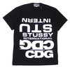 CDG COMME des GARCONS × STUSSY T-SHIRT BLACK画像