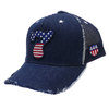 YOSHINORI KOTAKE DESIGN 7LOGO 星条旗柄 DENIM MESH CAP INDIGO画像