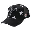 YOSHINORI KOTAKE DESIGN 7LOGO SILVER CAMO柄 STAR MESH CAP BLACK画像
