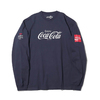 COCA COLA by ATMOS LAB LOGO LS TEE NAVY AL19S-PL01-NVY画像